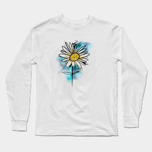 Watercolour Sunflower Long Sleeve T-Shirt